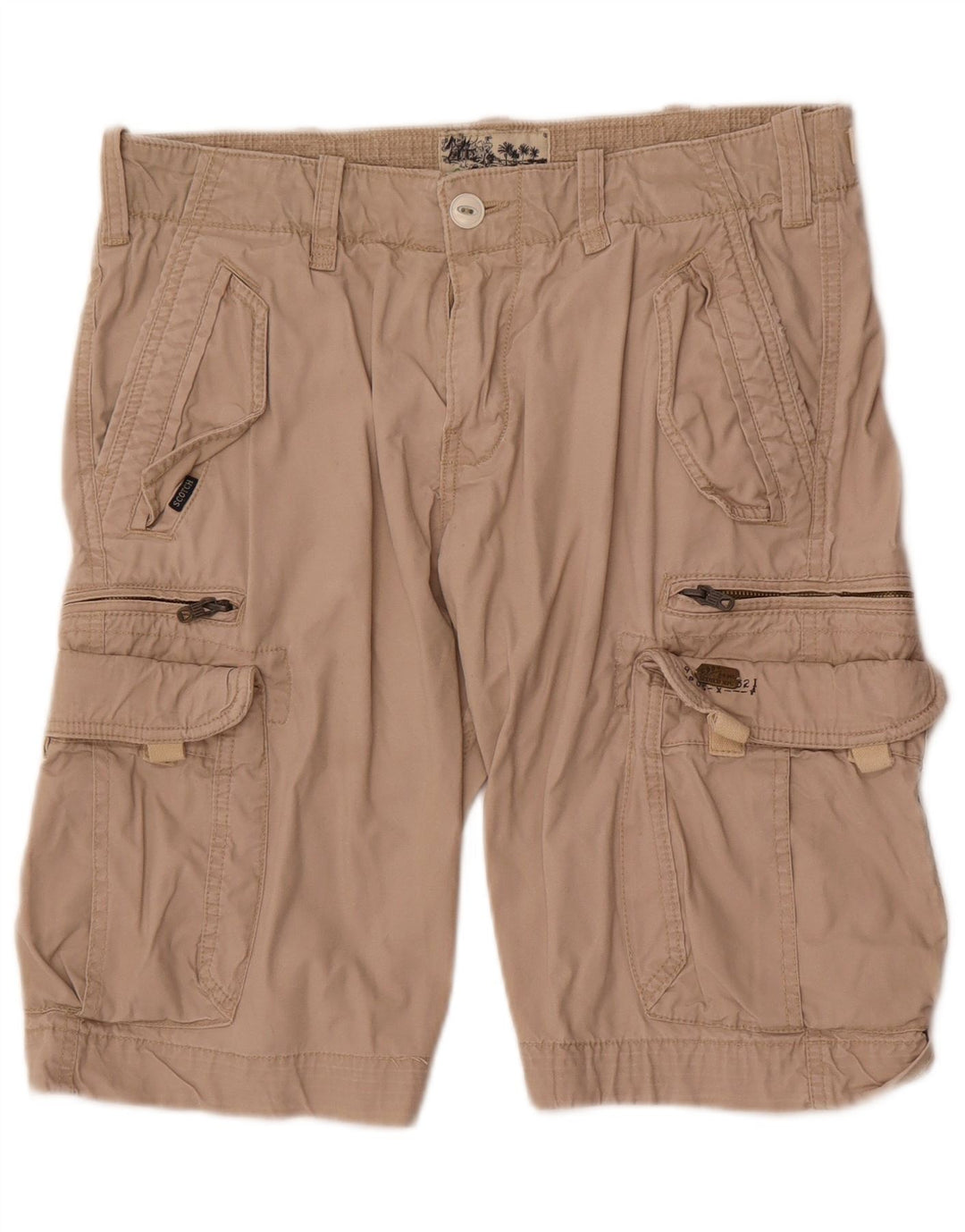 Scotch & Soda Herren Cargoshorts W32 mittelbeige Baumwolle
