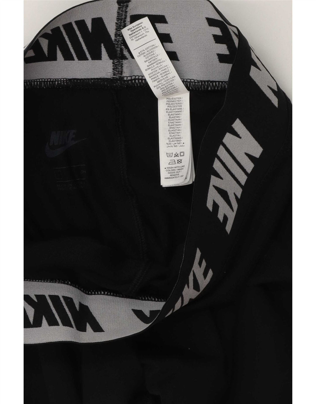 Nike Womens Graphic Leggings UK 8 Small Schwarz Baumwolle