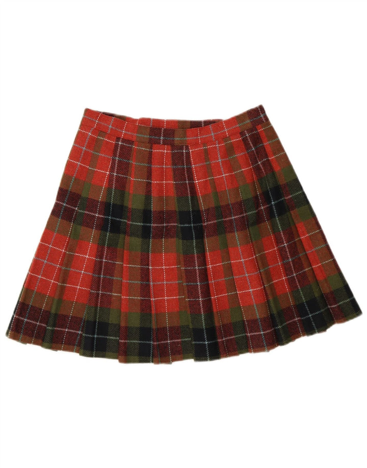 Stefanel Damen Mini-Wickelrock IT 40 Small W26 Rot kariertes Polyester