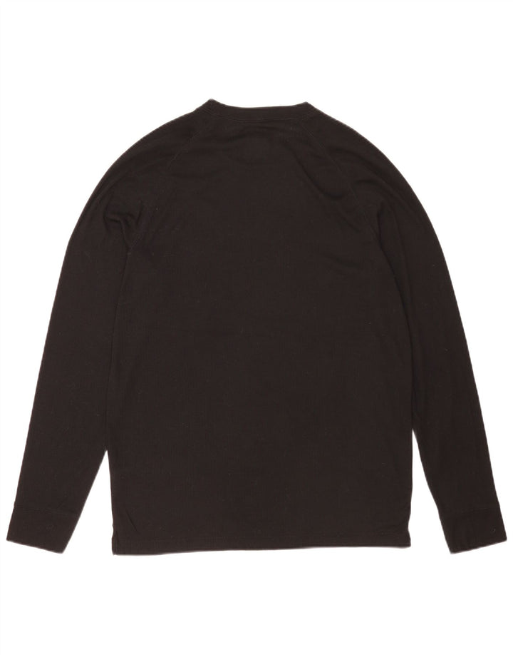 Mountain Warehouse Herren-Oberteil, langärmelig, groß, aus schwarzem Polyester