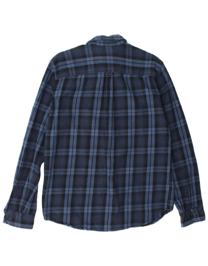Jack & Jones Herren-Flanellhemd, groß, blau kariert, Baumwolle