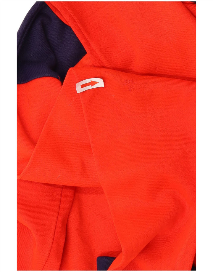 Vintage Herren-Trainingsanzug-Top-Jacke, Mittelrot, Farbblock