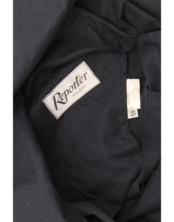 Reporter Herren-Blazer mit 1 Knopf, IT 52 XL, marineblau, Baumwolle