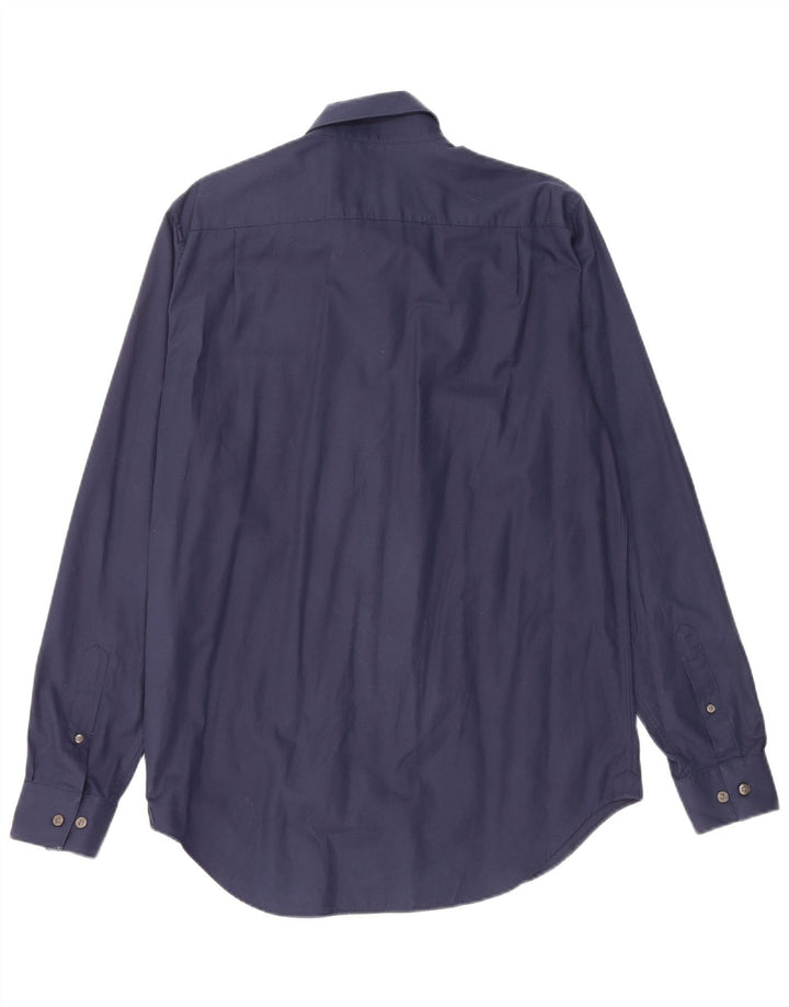Lacoste Herren-Hemd mit normaler Passform, Größe 40, 15 1/2, mittelmarineblaue Baumwolle