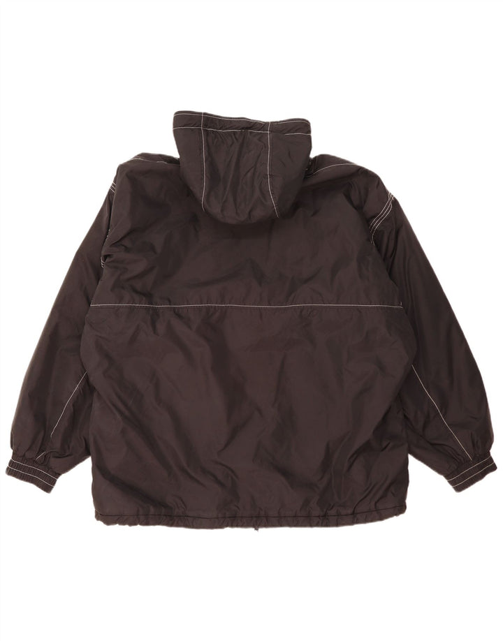 Le Frog Herren-Windbreakerjacke mit Kapuze, UK 42, XL, Schwarz, Polyamid