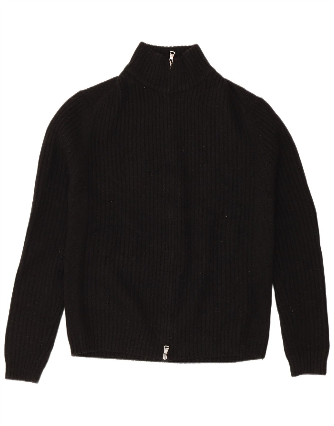 Calvin Klein Herren-Strickjacke, groß, schwarze Merinowolle