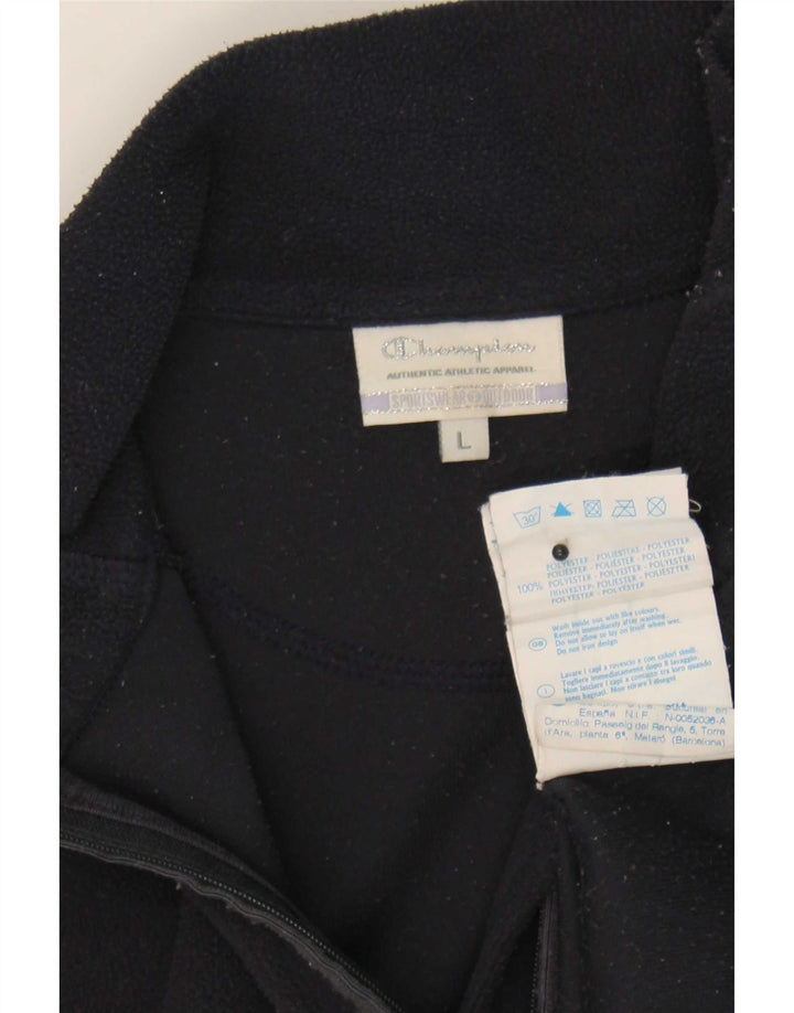 Champion Damen-Fleecepullover mit Reißverschluss am Hals, UK 16, Größe L, Marineblau, Polyester
