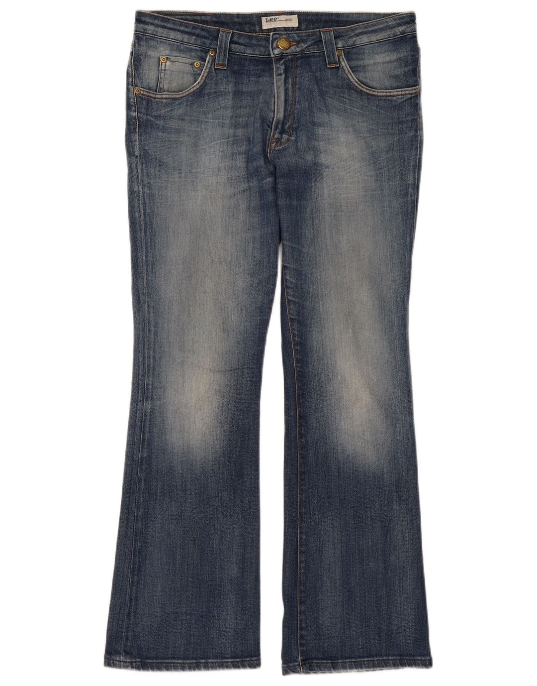 Lee Damen Marion Flared Jeans W32 L31 Blaue Baumwolle