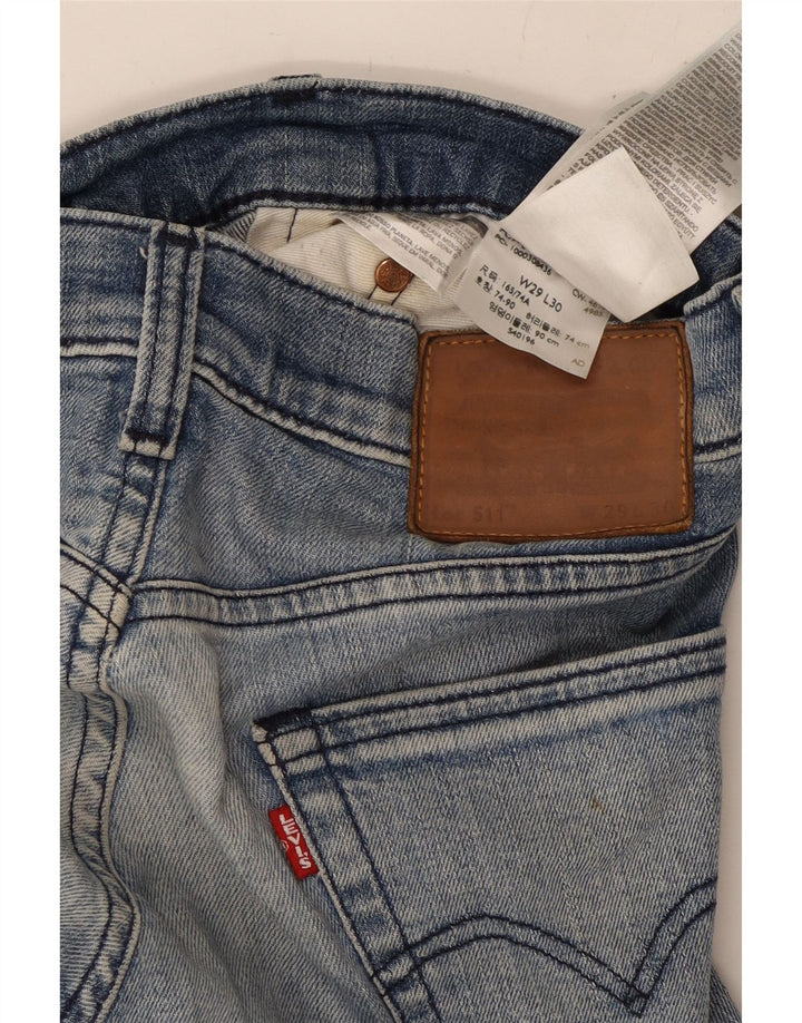 LEVI'S Damen 511 Slim Jeans W29 L30 Blaue Baumwolle