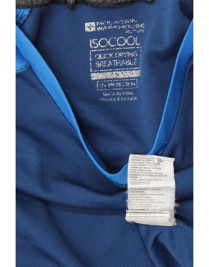 MOUNTAIN WAREHOUSE Herren IsoCool T-Shirt Top Mittelblau Farbblock
