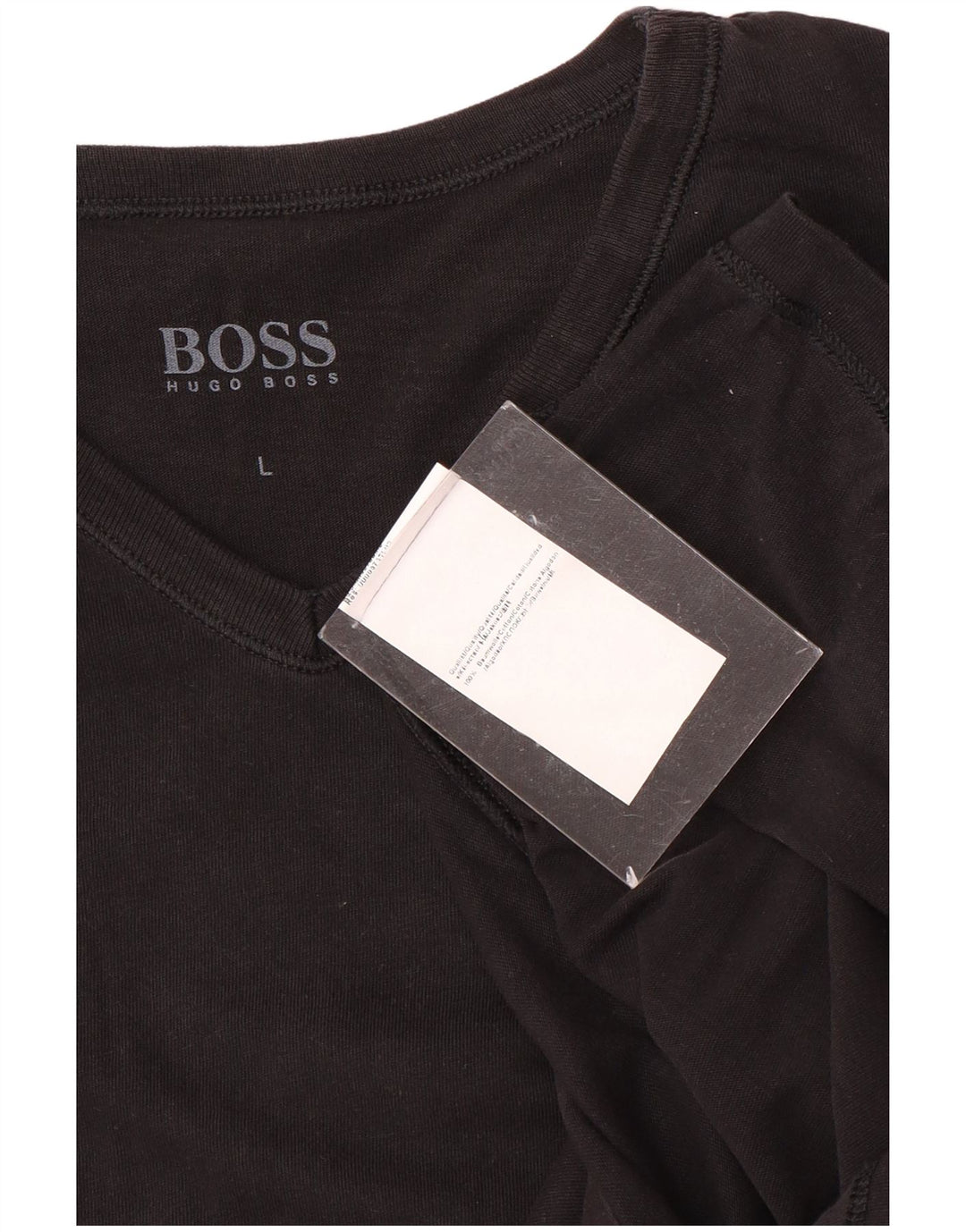 Hugo Boss Herren T-Shirt Top Large Schwarz Baumwolle