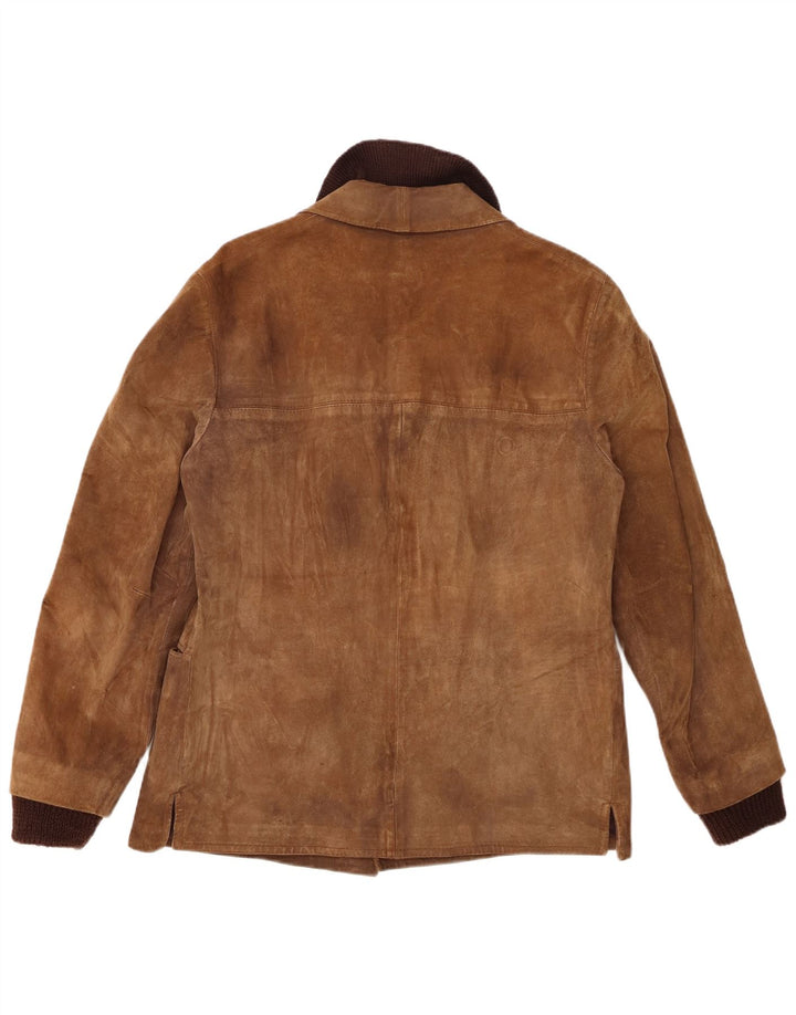 Vintage Herren Wildlederjacke IT 52 Large Braun