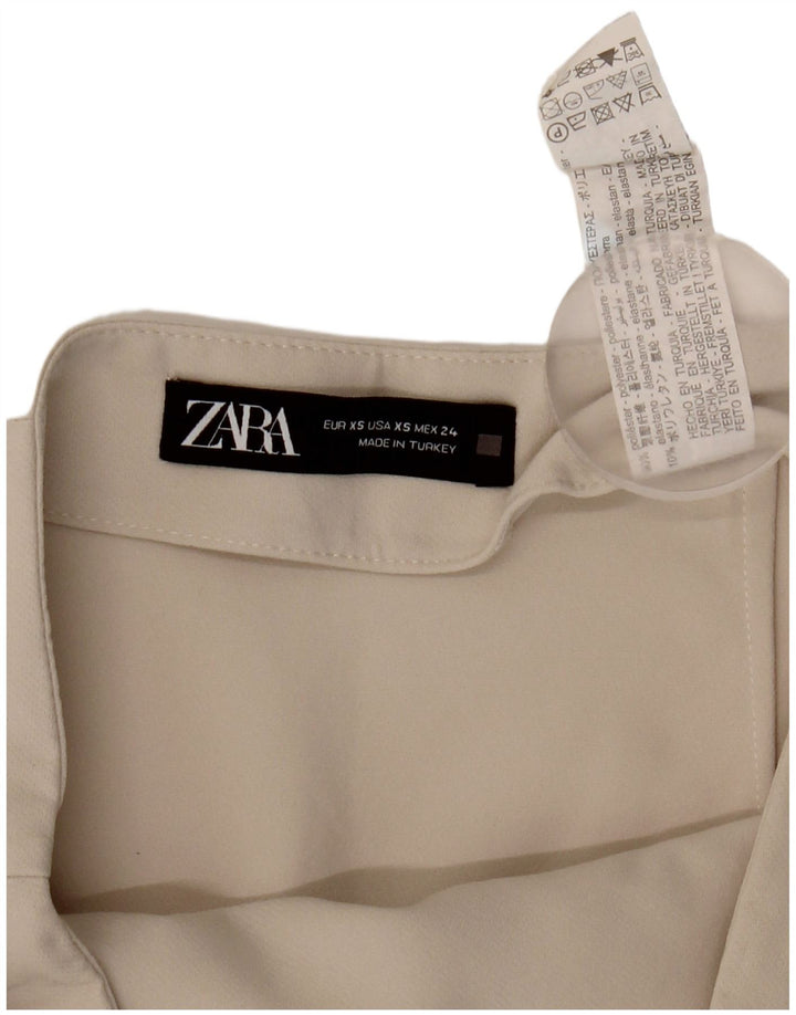 Zara Damen Skort UK 4 XS Beige Polyester