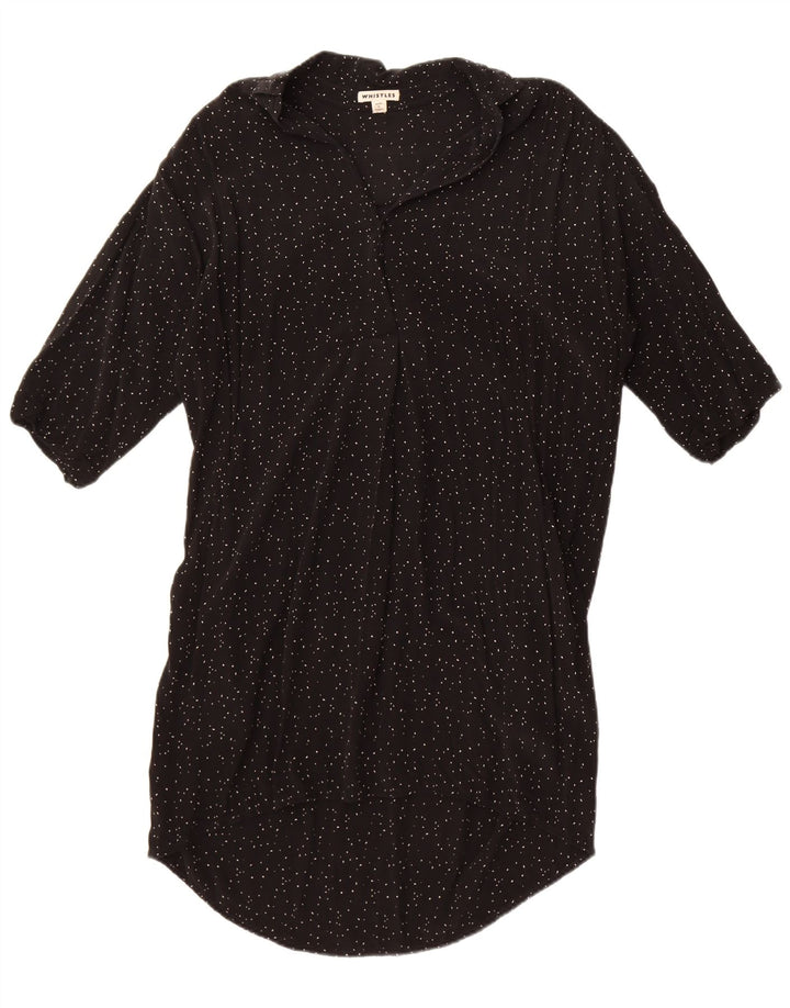 Whistles Damen Übergroßes Etuikleid UK 14 Medium Schwarz gefleckt