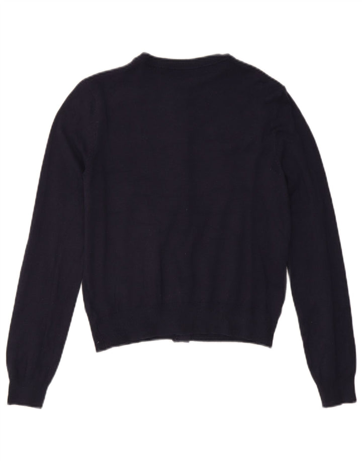 Marks & Spencer Damen-Strickjacke, Gr. 8, Marineblau, Viskose