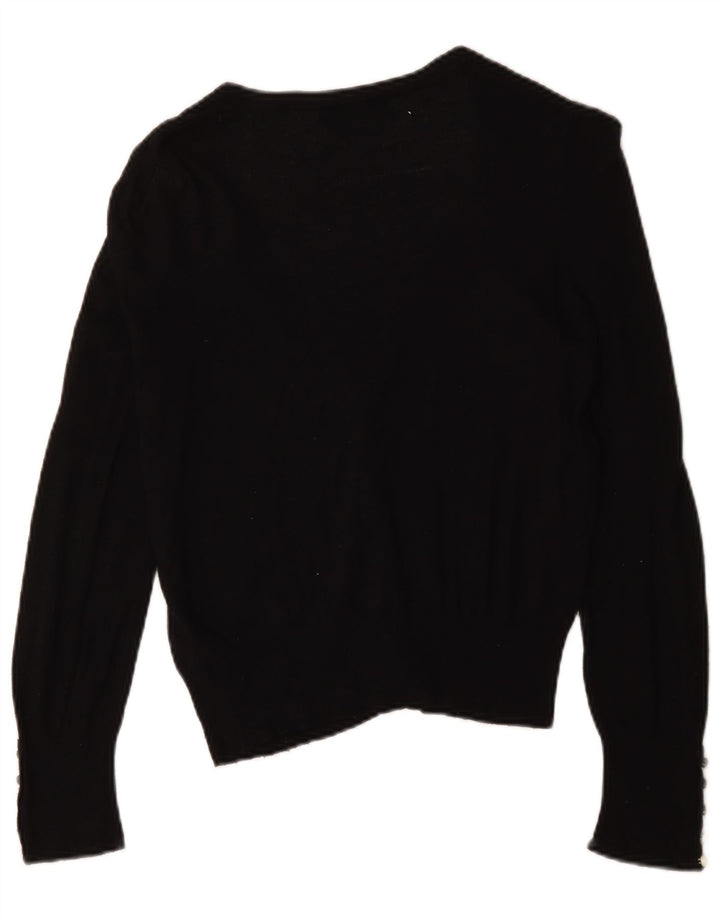 Marks & Spencer Damen-Cardigan-Pullover UK 12 Mittelschwarze Viskose