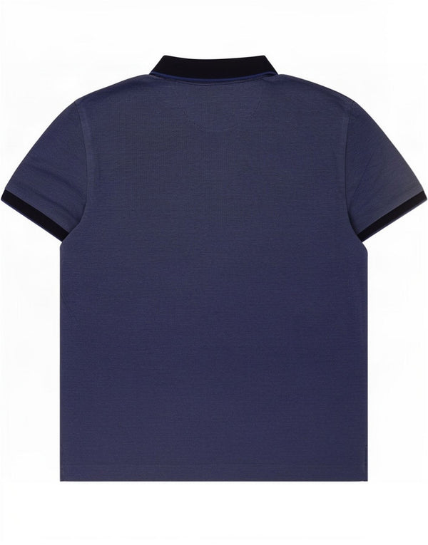 Gant Herren-Poloshirt 3XL, blau gefleckte Baumwolle