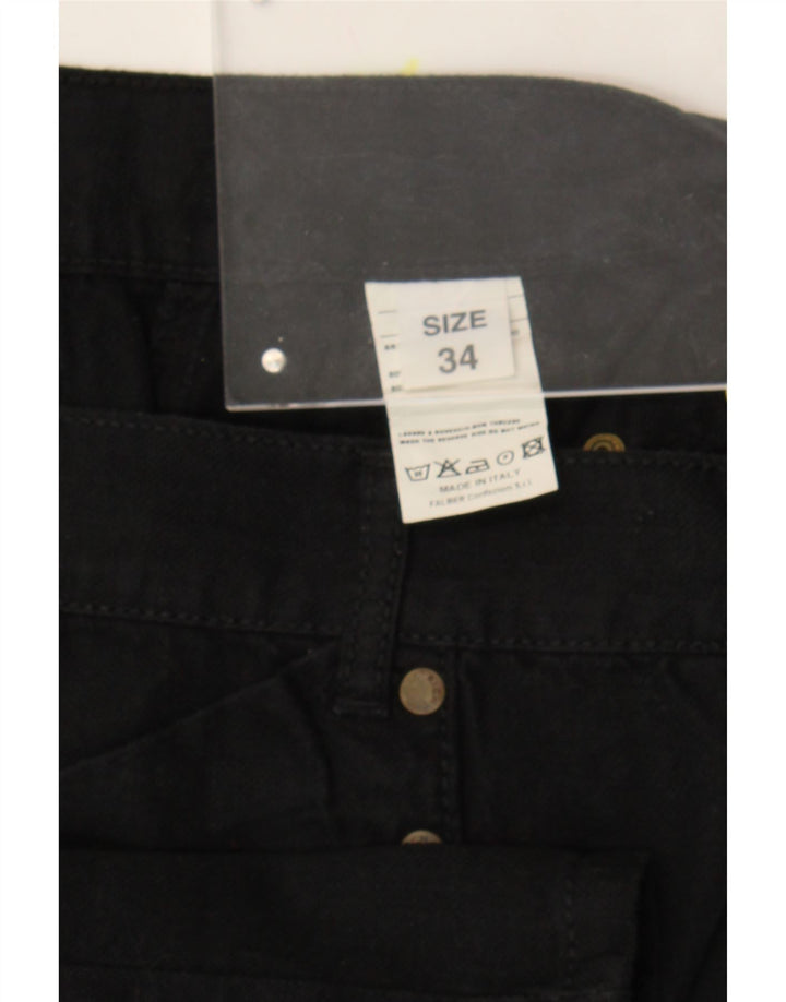 RICHMOND Mens Bermuda Shorts W34 Large Black Cotton Vintage Richmond and Second-Hand Richmond from Messina Hembry 