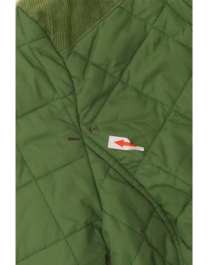 Joules Damen Steppjacke UK 10 Small Grün geblümtes Polyamid