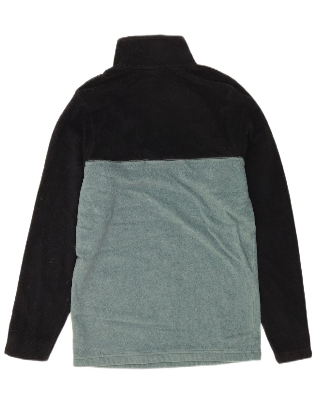 COLUMBIA Damen-Fleecepullover mit Knopfkragen, UK 14, Größe L, Schwarz, Farbblock