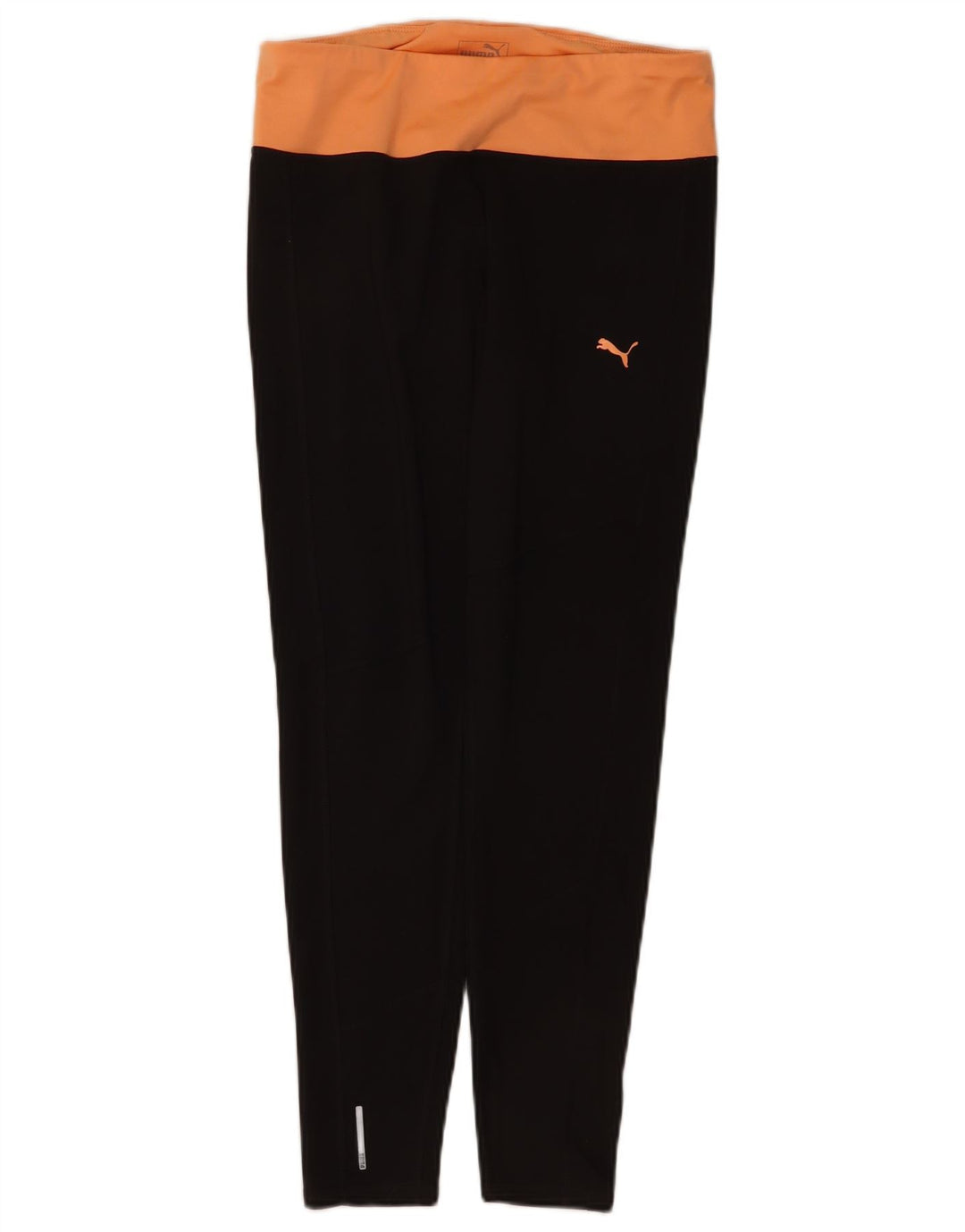 Puma Damen Leggings UK 14 Large Schwarz Colourblock Nylon