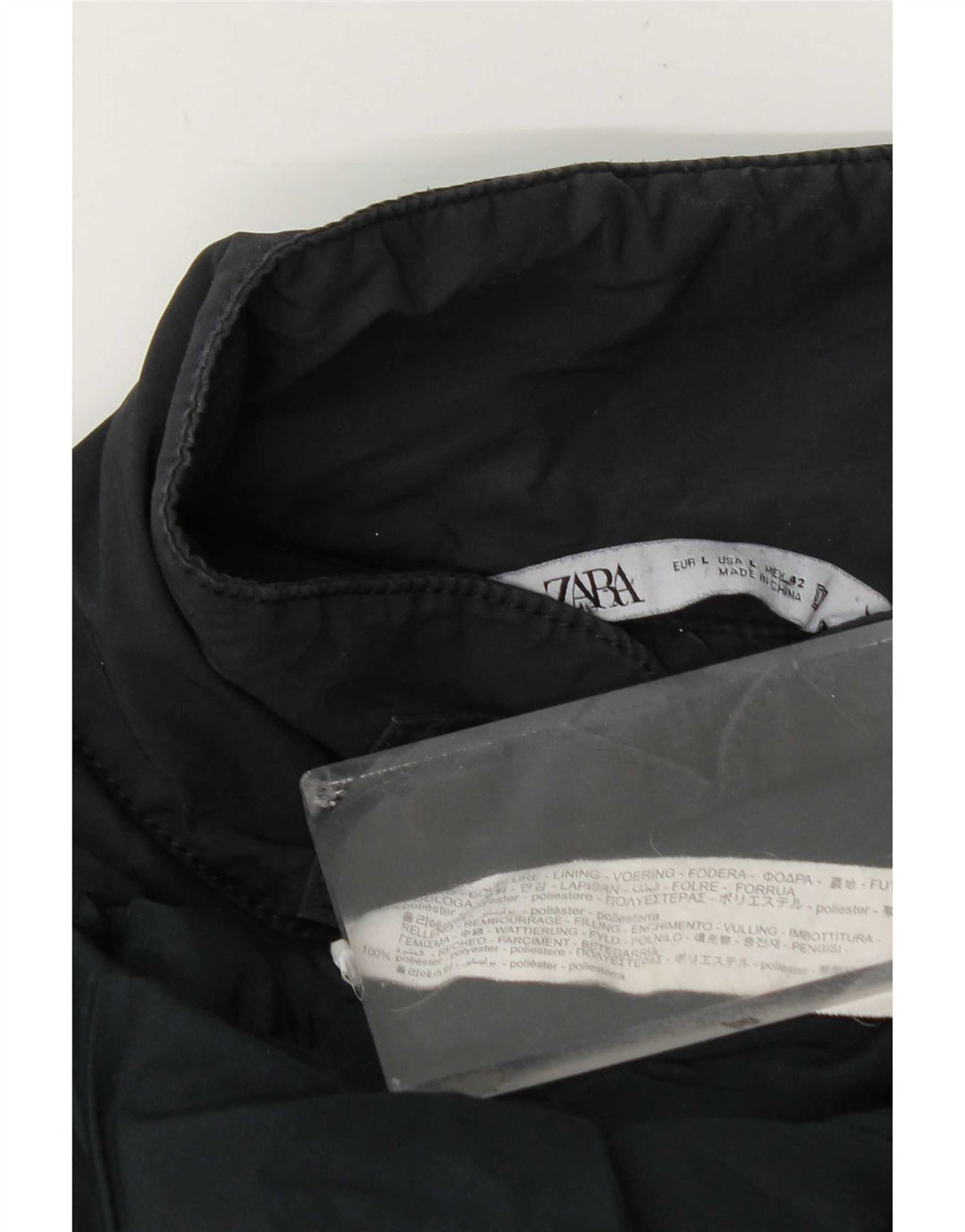 Zara Herren Bomberjacke UK 40 Large Marineblau Polyester