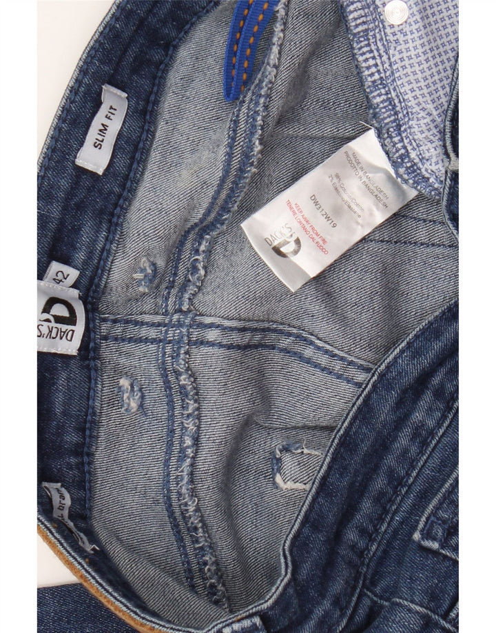 Dack's Damen Slim Jeans IT 42 Medium W30 L28 Blaue Baumwolle