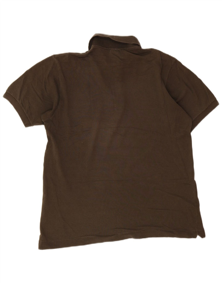 Lacoste Herren-Poloshirt, Größe 4, mittlere Khaki-Baumwolle