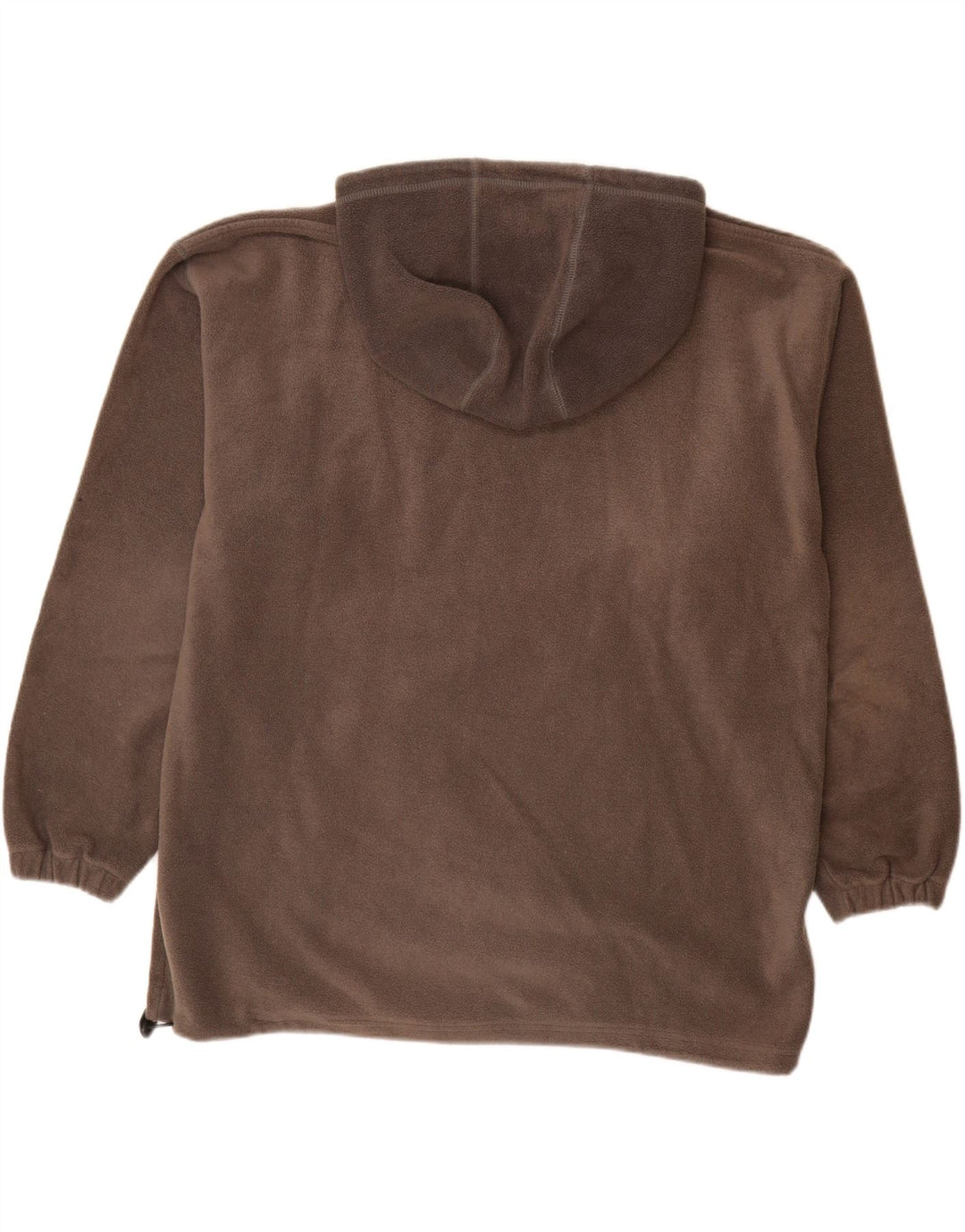 VINTAGE Herren-Fleecepullover mit Kapuze, großes graues Polyester