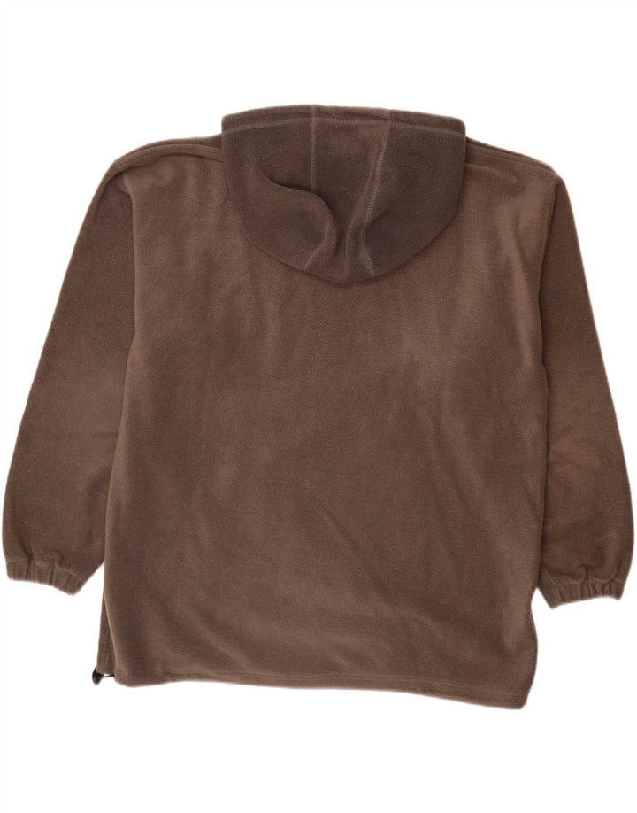 VINTAGE Herren-Fleecepullover mit Kapuze, großes graues Polyester