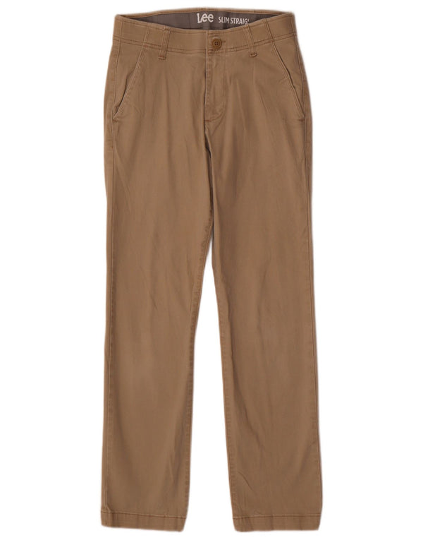 Gerade, schlanke Chino-Hose für Damen von LEE, W28, L30, beige Baumwolle