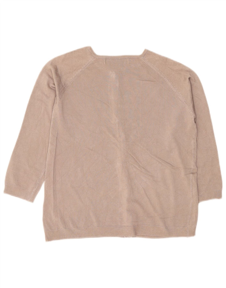 Zara Damen-Cardigan-Pullover UK 14 Große graue Viskose