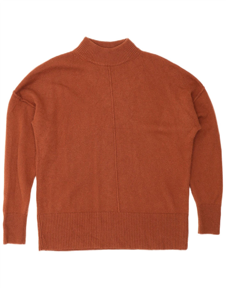 Hugo Boss Herren Rollkragenpullover aus mittelbraunem Kaschmir