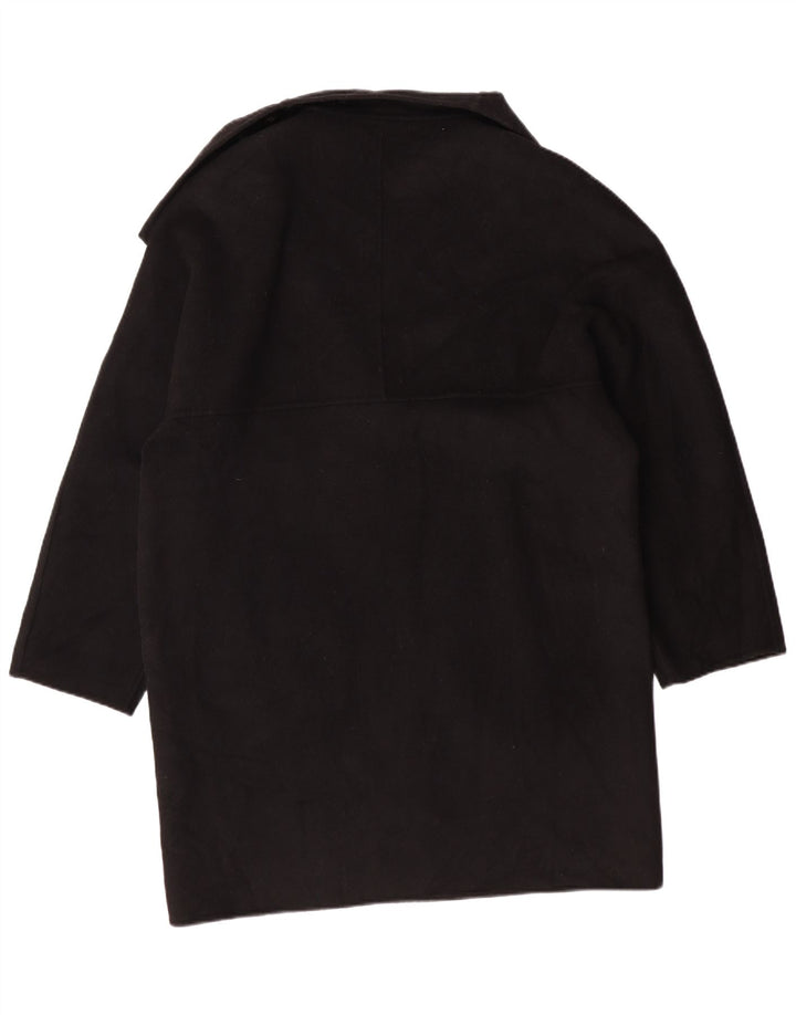 ZARA Damen Mantel UK 16 Große schwarze Wolle