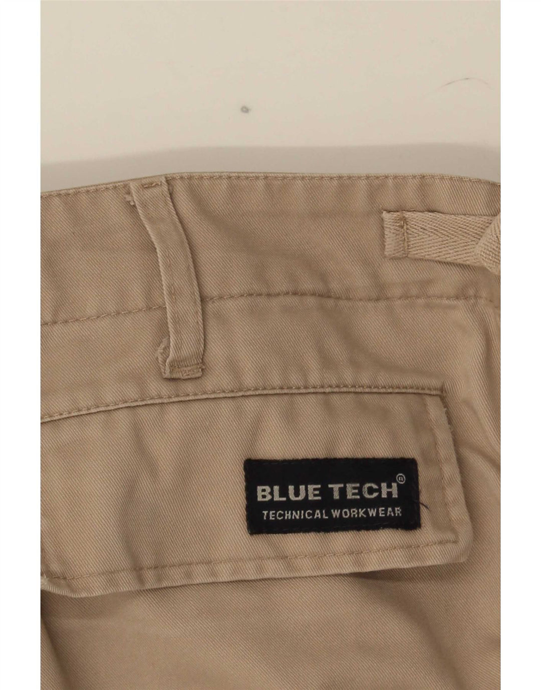 Vintage Herren Workwear Straight Cargo Hose W38 L30 Beige