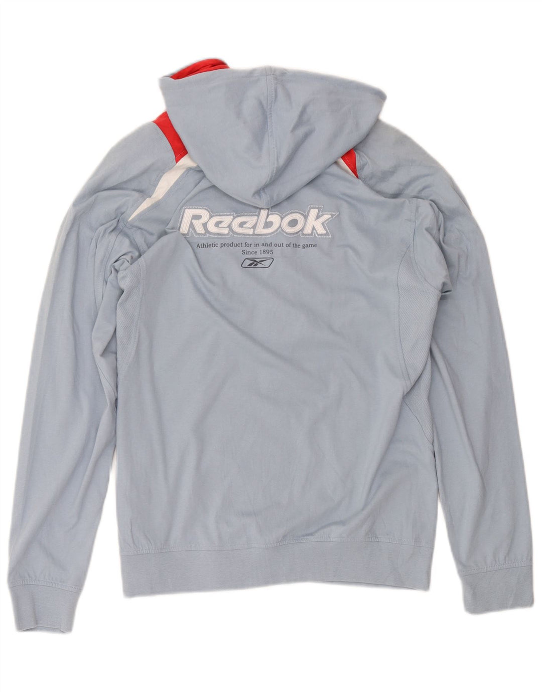 Reebok Herren-Kapuzenpullover mit Reißverschluss, klein, blau, Colourblock-Baumwolle