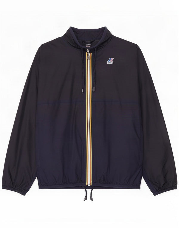 K-Way Jungen-Windbreakerjacke mit Kapuze, 7–8 Jahre, marineblaues Polyamid