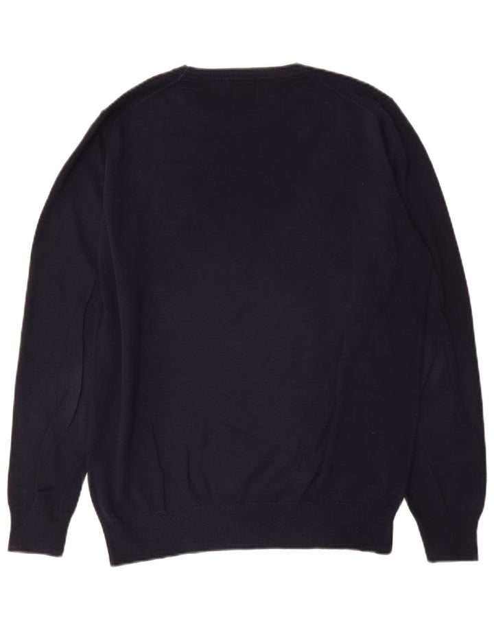 Liu Jo Herren-Pullover mit Rundhalsausschnitt, mittleres Marineblau