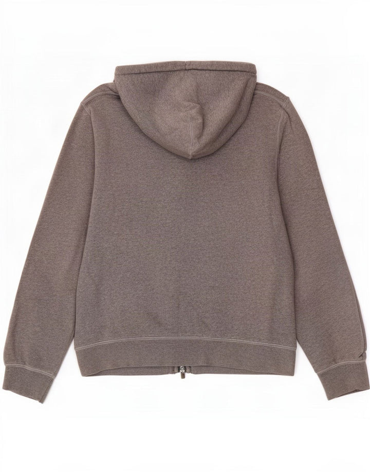 Hackett Herren-Kapuzenpullover mit Reißverschluss, mittelgraue Baumwolle