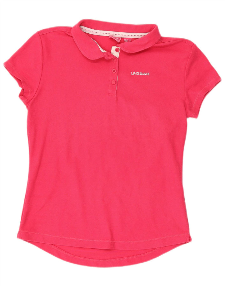 LA GEAR Damen-Poloshirt UK 12 Mittelrosa Polyester