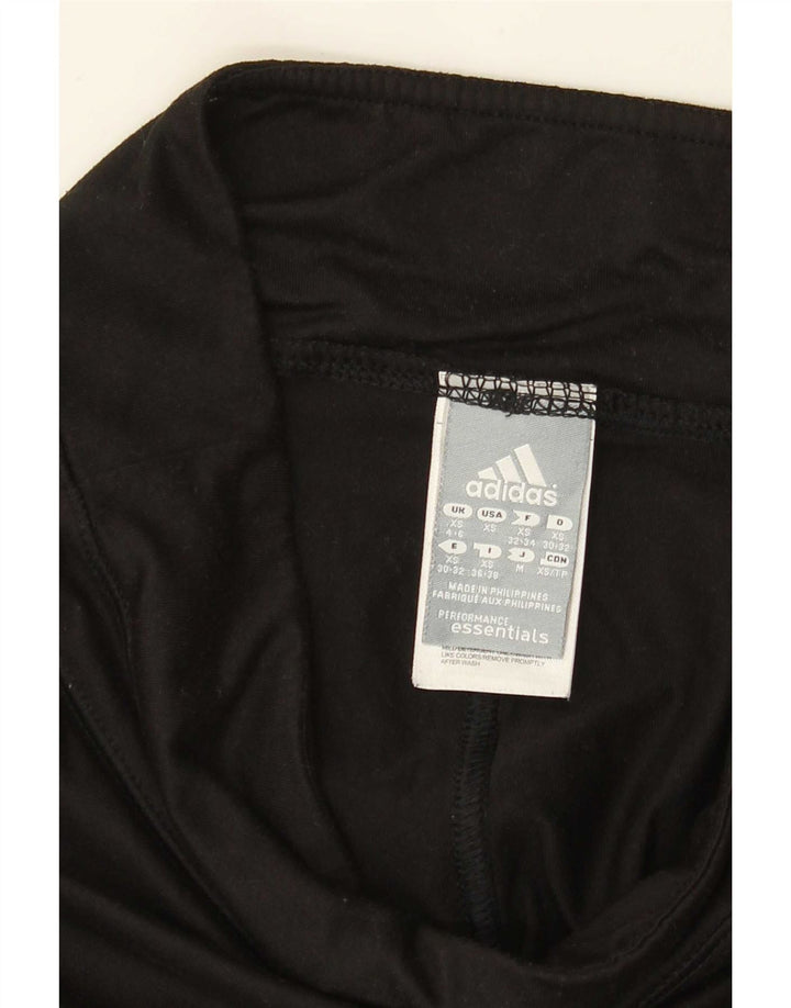 Adidas Damen Climalite Leggings UK 4/6 XS Schwarz Polyester