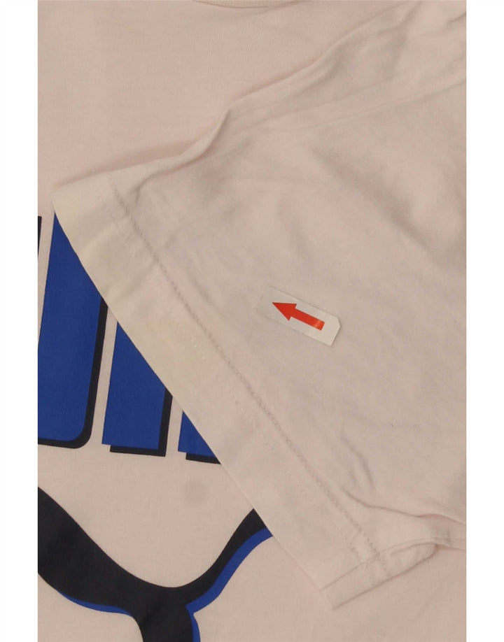 Puma Herren Grafik T-Shirt Top Mittelweiß