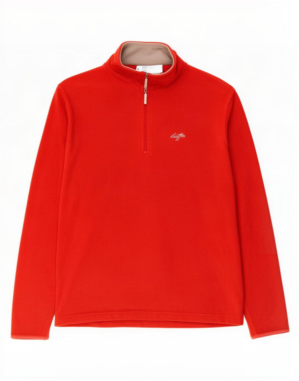 Lotto Damen-Fleecepullover mit Reißverschluss am Hals, UK 20 2XL, rotes Polyester