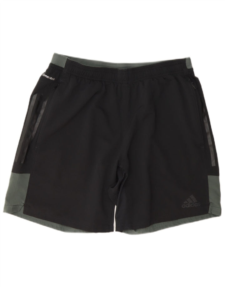 Adidas Herren Climacool Sportshorts, groß, schwarzes Farbblock-Polyester