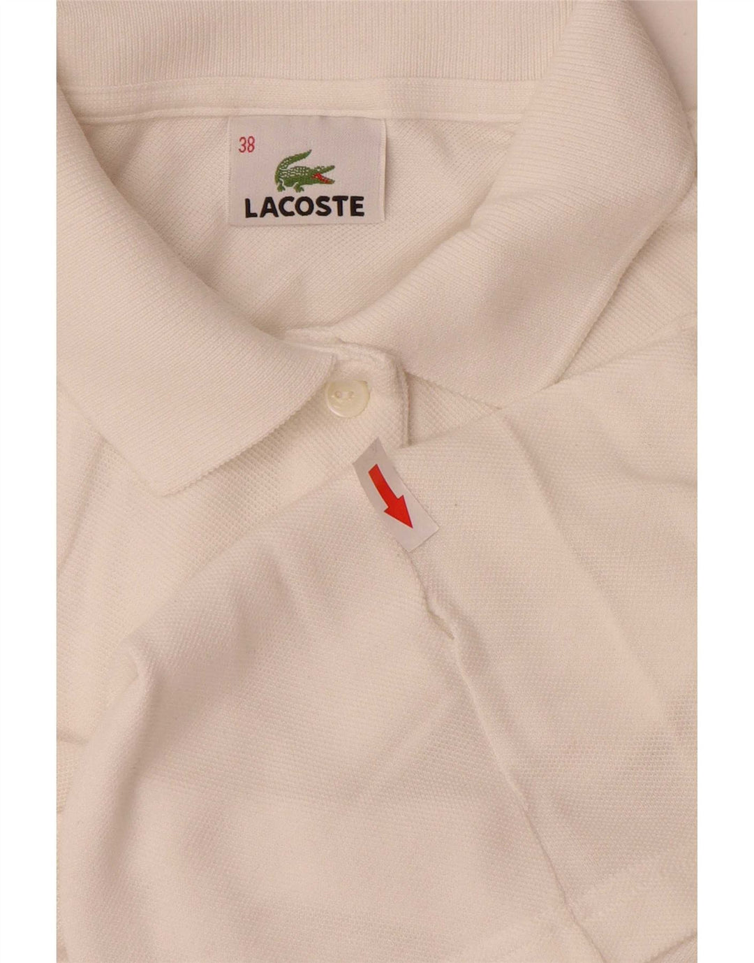 Lacoste Damen Poloshirt Größe 38 Medium Weiß