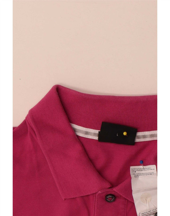 Hugo Boss Herren-Poloshirt, große rosa Baumwolle