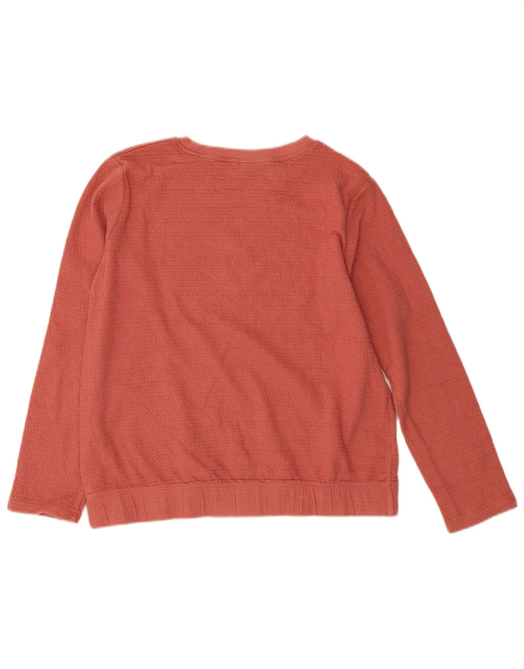Massimo Dutti Damen Sweatshirt Pullover UK 14 Mittelorange Baumwolle