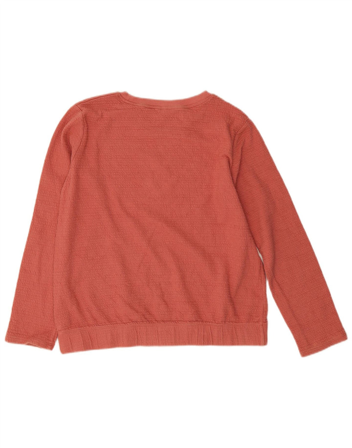Massimo Dutti Damen Sweatshirt Pullover UK 14 Mittelorange Baumwolle