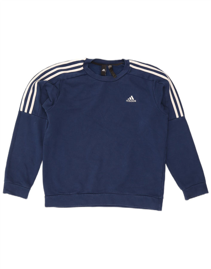 Adidas Herren Sweatshirt Pullover Small Marineblau Baumwolle