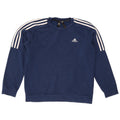 Adidas Herren Sweatshirt Pullover Small Marineblau Baumwolle